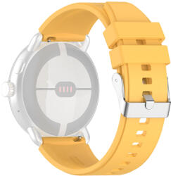 UIQ Curea pentru ceas din silicon compatibila cu Pixel Watch, Samsung Galaxy Watch 4, Active 1 2 40 mm 44 mm, Huawei Watch GT GT 2 GT 3 42 mm, Galben