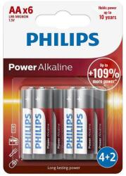 Philips Baterii POWER alkaline AA LR6 blister 6buc PHILIPS (PH-LR6P6BP/10) - habo