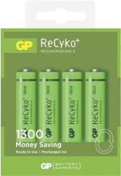 GP Batteries Set acumulatori AA R6 GP NiMH Recyko+ 1300mAh 4buc/blister (GP130AAHC-RCK-BL4) - habo