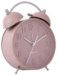 Present Time Világos rózsaszín fém ébresztőóra Iconic (KA5784PI)