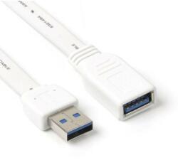 ORICO Cablu prelungitor USB 3.0 type A extension flat cable white 2m Orico (CEU3-20-WH) - habo