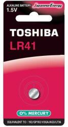 Toshiba Baterie TOSHIBA LR41 1.5V alcalina Blister 1buc echivalent 192 GP192 V3GA AG3 L736 (LR41 BP-1C) - habo