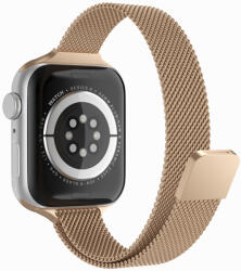 UIQ Curea pentru ceas din otel inoxidabil compatibila cu Apple Watch 1 2 3 4 5 6 7 8 SE 38mm 40 mm 41 mm, Auriu