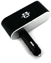 Carguard Priza tripla pentru bricheta auto cu 1x USB 1A (USC002)