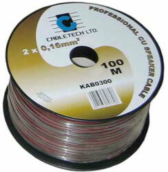 Cabletech Cablu difuzor negru/rosu 2x0.5mm cupru 1m Cabletech KAB0306 (KAB0306) - habo