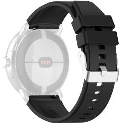 UIQ Curea pentru ceas din silicon compatibila cu Pixel Watch, Samsung Galaxy Watch 4, Active 1 2 40 mm 44 mm, Huawei Watch GT GT 2 GT 3 42 mm, Negru