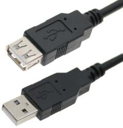 VCOM Cablu USB 2.0 USB A soclu - USB A mufa nichelat 5m negru VCOM (CU202-B-050-PB) - habo
