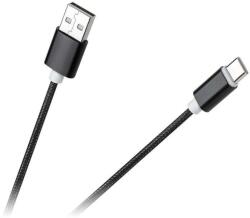 M-Life Cablu USB A tata - USB tata Type C 2m M-LIFE negru (ML0800B-2) - habo