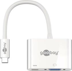 Goobay Adaptor multiport USB Type C la USB Type C +VGA alb Goobay (62107) - habo
