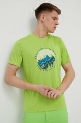 Jack Wolfskin sportos póló Hiking zöld, nyomott mintás - zöld XL