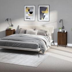vidaXL Noptiere, 2 buc. , stejar maro, 40x35x70 cm, lemn prelucrat (819659)