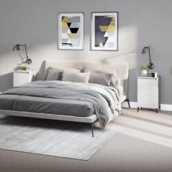 vidaXL Noptiere, 2 buc, alb, 40x35x70 cm, lemn prelucrat (819645)
