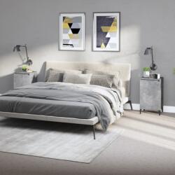 vidaXL Noptiere, 2 buc. , gri beton, 40x35x70 cm, lemn prelucrat (819653)