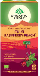 Organic India Tulsi RASPBERRY PEACH Málna Őszibarack, filteres bio tea, 25 filter - Organic India