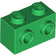 LEGO® 11211c6 - LEGO zöld kocka 2 x 1 méretű oldalán 2 bütyökkel (11211c6)