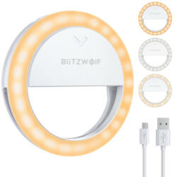 BlitzWolf BW-SL0 Pro - Hordozható LED Selfie Gyűrűfény (BW-SL0 Pro)