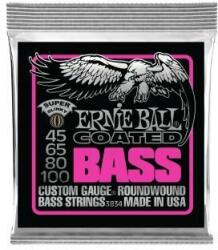 Ernie Ball 3834 Super Slinky Coated Electric Bass Strings - 45-100 Gauge (3834)