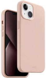 Apple iPhone 14 Plus, Szilikon tok, közepesen ütésálló, cserélhető hátsó kamera keret, Uniq Lino, rózsaszín - tok-shop