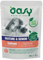 Oasy Oasy Cat Alutasak Chunks in Gravy Senior Lazac 12x85g