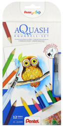  Színes ceruza készlet, akvarell + Kreatív szett víztartályos ecsettel Pentel