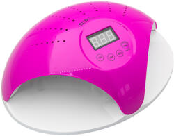 Global Fashion Lampa profesionala unghii LED/UV Sun 669, 48W, ecran digital, uscare 10s-99s, fund detasabil, roz