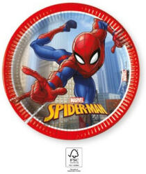 Spiderman Crime Fighter, Pókember papírtányér 8 db-os 20 cm FSC (PNN94054)