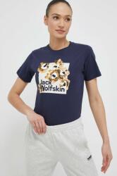 Jack Wolfskin pamut póló 10 sötétkék - sötétkék S