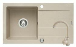 Pyramis Set chiuveta granit MAIDSINKS Pyramis Senar 760mm*440mm & Baterie Bello - BEIGE Pyramis 070007401B (070007401B)