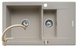 Pyramis Set chiuveta KORFU 78x46 1 1/2B 1D & baterie OSSIA - Bej (070061601OS)