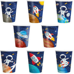  8 darabos papír pohár - Kozmosz - Űrutazás