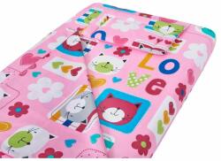 Somnart Lenjerie patut bebe, SomnART, cearceaf pat 60x120x10 cu elastic, cearceaf pilota 80x110, perna joasa 20x35, Pisicute (SET.LENJ.1P.80X110.06)