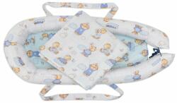 Somnart Baby Nest Somnart: Cosulet bebelusi + Salteluta 42x84x2 cm + Paturica 70x70 cm model Ursuleti (BABY.NEST.****01)
