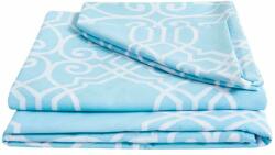 Somnart Lenjerie de pat bumbac polycotton, SomnART, pentru pat de 2 persoane XXL (2 fete perne 50x70, cearceaf pat 240x260, cearceaf pilota 220x200), Electra (SET.LENJ.2P.220X200.ETA)