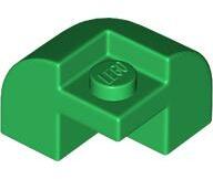 LEGO® 67810c6 - LEGO zöld kocka 2 x 2 x 1 1/3 méretű, íves tetővel (67810c6)