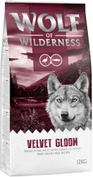 Wolf of Wilderness Wolf of Wilderness Pachet economic Adult 2 x 12 kg - Velvet Gloom Curcan & păstrăv fără cereale