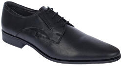 Ellion Pantofi barbati office, eleganti din piele naturala, Negru, Marimea 41 - SIR169N (SIR169N)