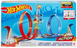 Mattel Set 2 piste cu turn, Hot Wheels, Loop & Launch, GRW39