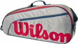 Wilson Junior 3 Pack 3 Grey Eqt/Red Tenisz táska