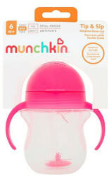 Munchkin Any angle súlyozott szívószálas itatópohár, 207 ml (rózsaszín)