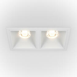 Maytoni Spot incastrat modern alb dublu dimabil 20w Maytoni Alfa Led 3000K (DL043-02-10W3K-D-SQ-W)