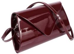  Alkalmi női táska, burgundi vörös, fényes