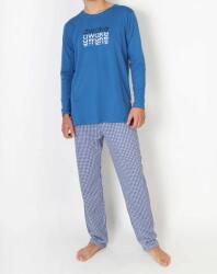  Férfi pizsama hosszú 100% pamut "awake" XL