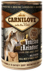 CARNILOVE Wild Meat Venison and Reindeer, Pachet 5 X 400 g