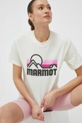Marmot t-shirt női, bézs - bézs L