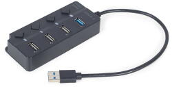 Gembird 4-port USB hub (1 x USB 3.1 + 3 x USB 2.0) (UHB-U3P1U2P3P-01) - vexio