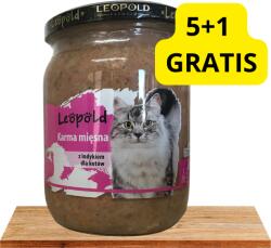 Leopold Hrană cu carne de curcan pentru pisici 6x500g (Borcan)