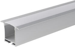 OPTONICA АЛУМИНИЕВ ПРОФИЛ ЗА LED ЛЕНТА СРЕБРИСТО ТЯЛО/БЯЛ КАПАК L=2m 36x23.5mm (5130)
