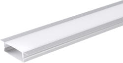 OPTONICA АЛУМИНИЕВ ПРОФИЛ ЗА LED ЛЕНТА СРЕБРИСТО ТЯЛО/БЯЛ КАПАК L=2m 41x10mm (5118)