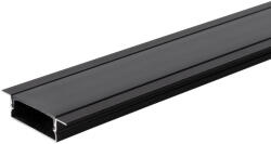 OPTONICA АЛУМИНИЕВ ПРОФИЛ ЗА LED ЛЕНТА ЧЕРНО ТЯЛО/ЧЕРЕН КАПАК L=2m 41x10mm (5117)