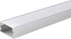 OPTONICA АЛУМИНИЕВ ПРОФИЛ ЗА LED ЛЕНТА СРЕБРИСТО ТЯЛО/БЯЛ КАПАК L=2m 40x20mm (5121)